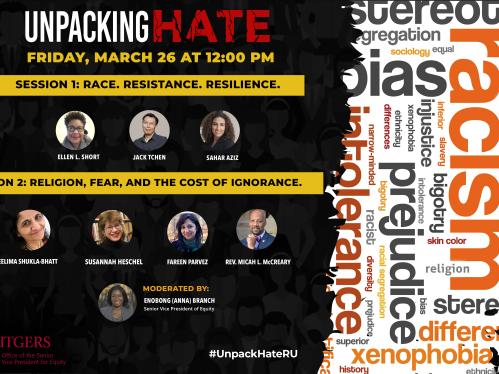 Unpacking Hate - Race, Resistance and resilience March 26, 2021