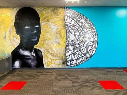 "A Question of Time,'' mural by Armisey Smith at the Paul Robeson Campus Center