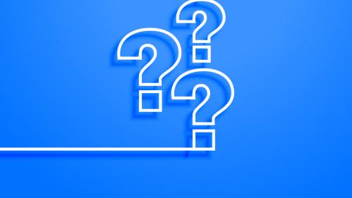 Question marks graphic
