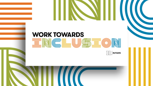 Work Towards Inclusion - line art - Rutgers University