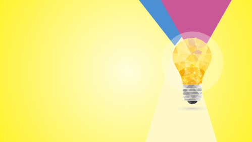 Lightbulb on yellow gradient background - diversity education