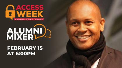 Access Week 2021 - Alumni MIxer Featuring Kevin Powell - Picture of a middle aged african american smiling