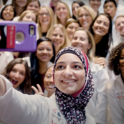 School of Health Professions students taking a selfie