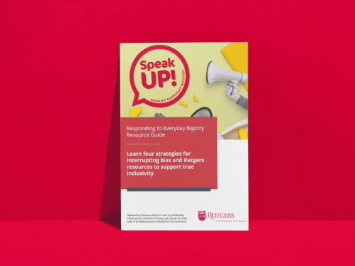 Speak Up Guide on a red background