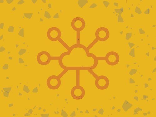 Network cloud icon - textured