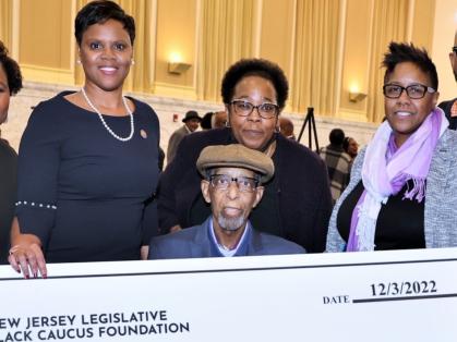 From left: Judith P Fenelus, Assemblywoman Shavonda Sumter, Denise Cook, Yuki Rice and Ronald Rice, Jr.