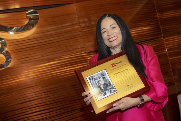 Gloria Bonilla-Santiago, founder of the LEAP Academy University Charter School, was named the 2024 recipient of the Clement A. Price Human Dignity Award at the Committee to Advance our Common Purposes Awards Ceremony held at the Rutgers Club on Livingston Campus.