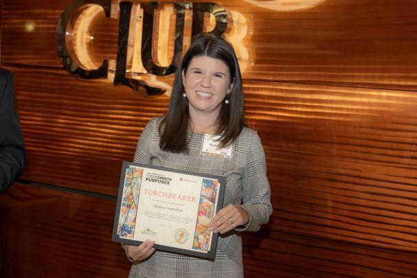 Jessica Hamilton, Assistant Professor Department of Psychology  is a 2024 Torchbearer Award recipient at the Committee to Advance our Common Purposes Awards Ceremony.