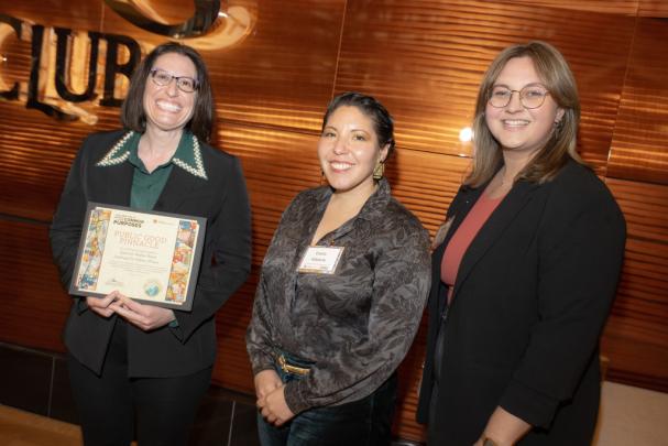 Faculty for the Senator Walter Rand Institute for Public Affairs, Camden, represent the School of Nursing - Camden, 2024 Public Good Pinnacle Award recipients, at the Committee to Advance our Common Purposes Awards Ceremony.