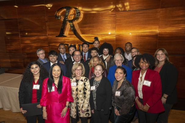 The Camden campus recipients of the 2024 Committee to Advance our Common Purposes Awards, honored for their contributions to diversity, equity, and inclusion, along with supporting Camden staff at the CACP Awards Ceremony held at the Rutgers Club on Livingston Campus.